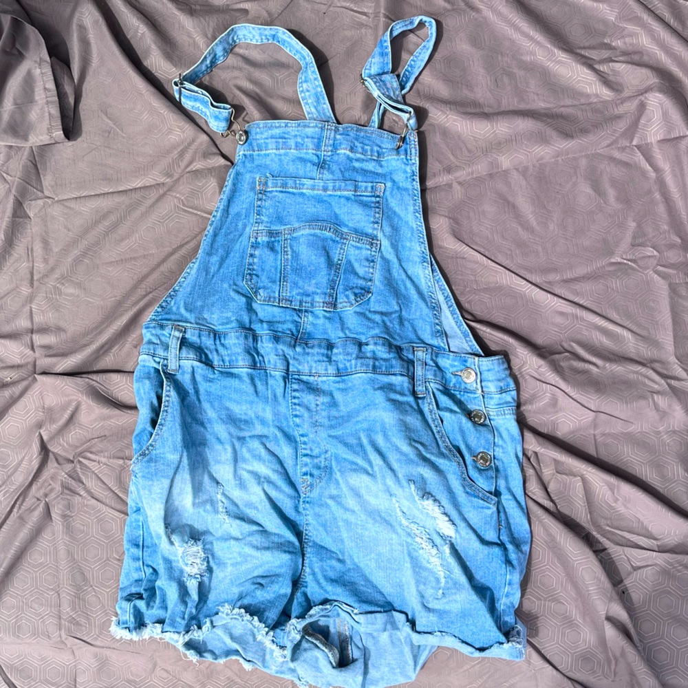 Forever 21 Short Denim Jean Overalls 3XL